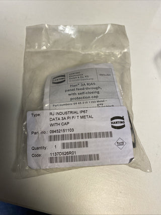 HARTING Han 3A RJ45 RJ45-Steckverbinder Buchse 8C-polig, Tafelmontage0