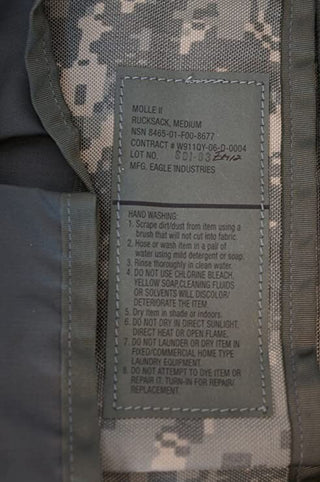 US Army Ucp Universial Camo Molle II 3 Day Medium Backpack with Frame Rucksack1