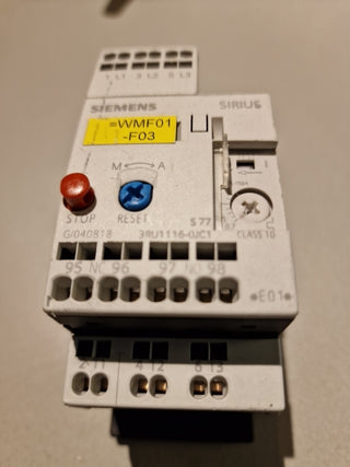 Siemens SIRIUS 3RU1116-0JC1 Überlastrelais | 0,7 - 1,0 A | Federzug | S000