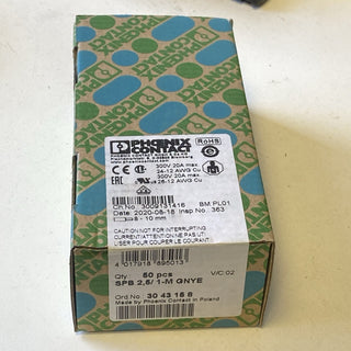 50x Phoenix Contact 3043158 SPB 2,5/ 1-M GNYE Klemmenstecker Grün-Gelb NEU & OVP