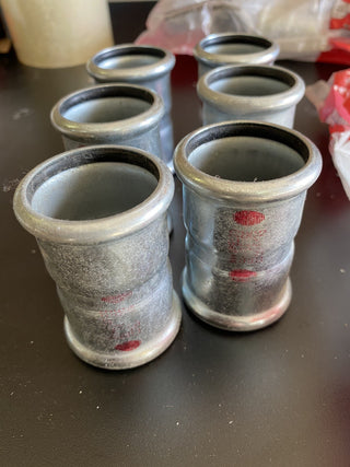 16x C-Stahl Pressmuffe NW 35 mm (M-Kontur) | Pressfitting verzinkt Heizung Solar3