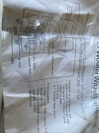FOR WORM GEAR WK 232-10 LX LIMIT SWITCH5