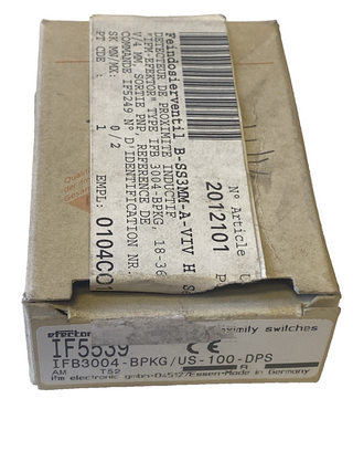 ifm electronic IF5539 Induktiver Näherungssensor M12 (Neu: Sonstige)0