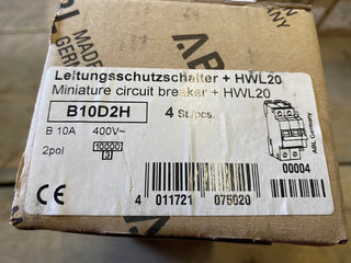 ABL Sursum B10D2H Leitungsschutzschalter B10 2-polig + HWL20 400V – neu1