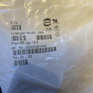 2STK 09300061440 Gehäuse HDC-Steckverbinder Han B Größe 6B für Leitungen HARTING4