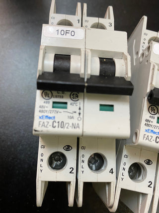 4x Eaton 278756 Leitungsschutzschalter FAZ-C10/2 | 2-polig 10A Charakteristik C1