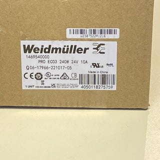 Weidmüller 3-phasig PRO ECO3 240W 24V 10A Schaltnetzteil 1469540000 Neu1