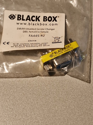 Black Box FA445-R2 Gender Changer DB9 Buchse/Buchse Adapter – NEU0