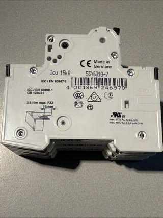 Siemens 5SY63 MCB C10 Leistungsschutzschalter ~ 400V2