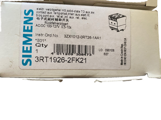 Siemens SIRIUS 3RT1926-2FK21 Hilfsschalterblock | Zeitverzögert 0,5-10s | NEU &0