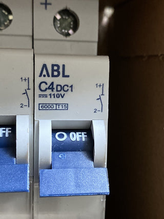 8X ABL Sursum C4DC1 Leitungsschutzschalter, Sicherungsautomat 110V0