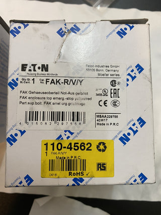 Eaton 229755 FAK-R/V/Y Gehäuseoberteil Gelb Pilzkappe Rot Not-Aus NEU & OVP0