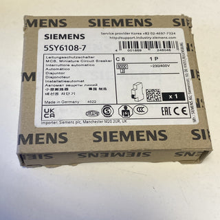 Siemens  5SY6108-7  Sicherungsautomat 1