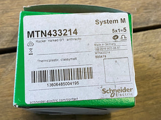 5X Wippe, 1-fach mit Bedruckung "0/1" anthrazit System M Schneider  MTN4332140