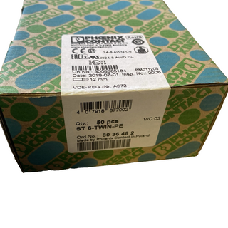 50x Phoenix Contact ST 6-TWIN-PE (3036482) Schutzleiter-Reihenklemme – NEU & OVP