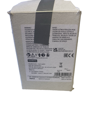 Siemens SENTRON 3LD3 Lasttrennschalter 32A Hauptschalter NOT-AUS 3LD3254-0TK530