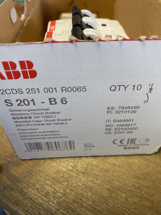 3X ABB Stotz S&J Sicherungsautomat S201-B61