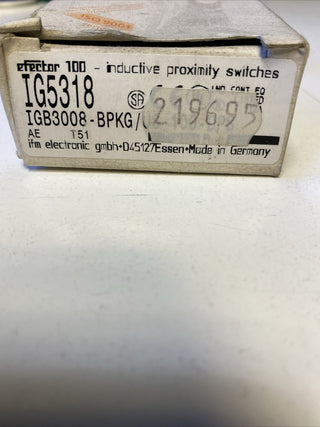 IFM  Induktiver Sensor IG5318 IGB3008-BPKG/US-104  Neu+OVP2
