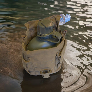 USMC MOLLE 1-LITER-KANTINENBEUTEL, mit Wasser Flasche  (COYOTE BROWN)5