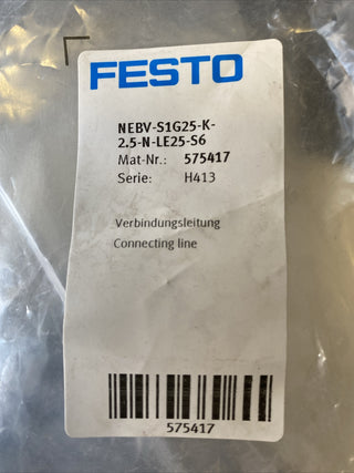 Festo Verbindungsleitung NEBV-S1G25-K-2.5-N-LE25-S6 (575417) – NEU & OVP1