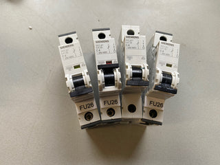 4× Siemens 5SY41 C4 – Leitungsschutzschalter 1‑polig – MCB C‑Charakteristik3