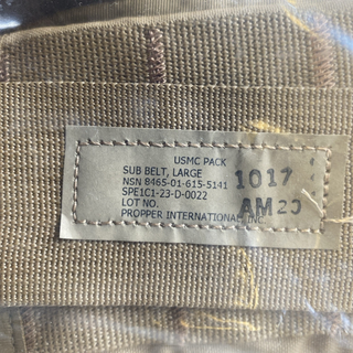 [NEU] Original USMC FILBE Sub-Belt Padded Battle Belt – Coyote Brown – Gr. Large
