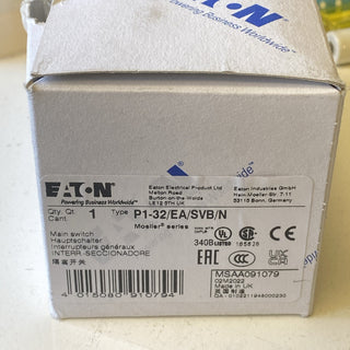 Eaton P1-32/EA/SVB/N Hauptschalter / NOT-AUS – NEU & OVP1