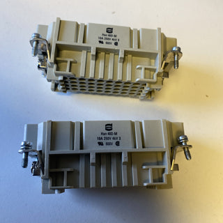 2X Harting Han 40D HMC M-C Stifteinsatz (M) Crimpanschluss, 40-polig+PE1
