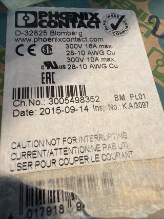Phoenix Contact D-32825 Blomberg Box mit 50 Stück neu0