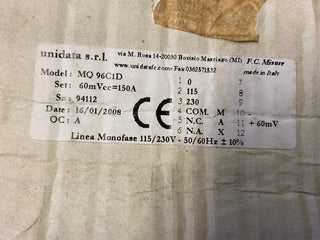 UNIDATA 94112 Megohmmeter / Isolationsmessgerät – Linea Monofase 115/230V – NEU/0