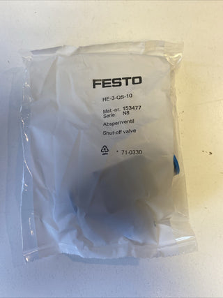 Festo 153477 HE-3-QS-10 Absperrventil Handeinschaltventil 10mm 0-10 bar HE3 NEU1