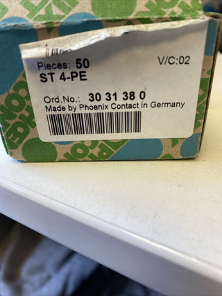 53x PHOENIX CONTACT Schutzleiter-Reihenklemme/ ST 4-PE - Grün/ Gelb - 30313802