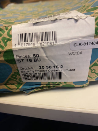16x Phoenix Contact ST 16 BU Durchgangsreihenklemme 3036152 Zugfeder Blau Neu2