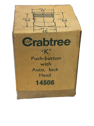 Crabtree 14506/R Pilzdrucktaster – Typ K Autolock – Industrie-Schalter – OVP/NOS0