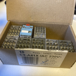 8x Comat Releco C9-A41X / AC 230V Miniatur Industrierelais 4 Wechsler NEU1