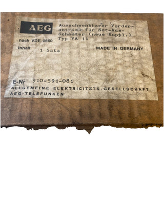 AEG VA11 Schwenkbar Frontantrieb Not-Aus-Schalter Enr. 910-591-081-00 Not-Halt I2