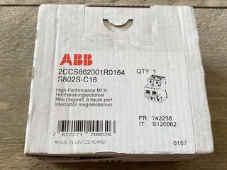 ABB S802S-C16 Hochleistungs-Sicherungsautomat 16A 2-polig (Neu & OVP)0