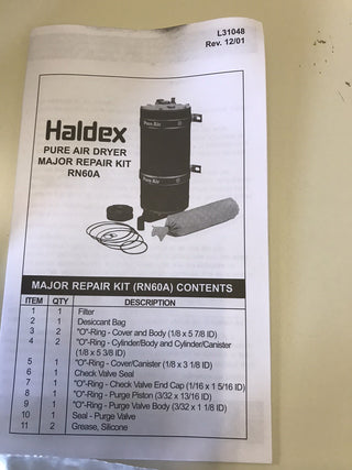 originalverpacktes Haldex Midland Lufttrockner Major Reparatur Kit RN60A1