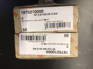 50x Weidmüller Stecker ZP 2.5/1AN ZA O.RA – Neu & OVP1