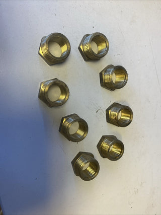 8x Reduzierstück Reduktion Gewindefitting 3/4" AG x 1/2" IG Messing kurz NEU1