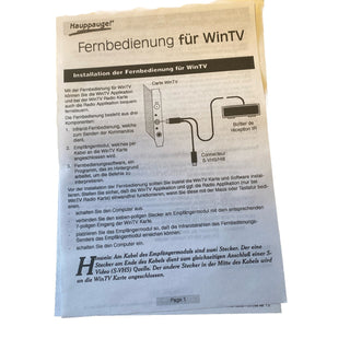 Hauppauge WinTV remote control3