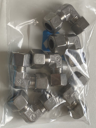 Posten Parker Edelstahl Winkel Verschraubung Konvolut 50-70 Stk. Neu Sonstige