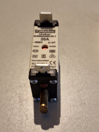 3x NH Sicherungseinsatz Gr.000 20A gG neu ohne OVP0