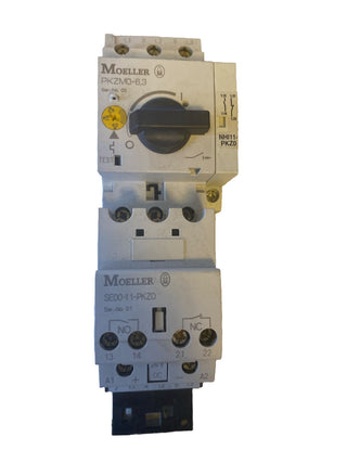 Eaton Klöckner Moeller PKZM0-6,3 Motorschutzschalter + SE00-41-PKZ0 Hilfsschalt1