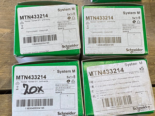 5X Wippe, 1-fach mit Bedruckung "0/1" anthrazit System M Schneider  MTN4332141