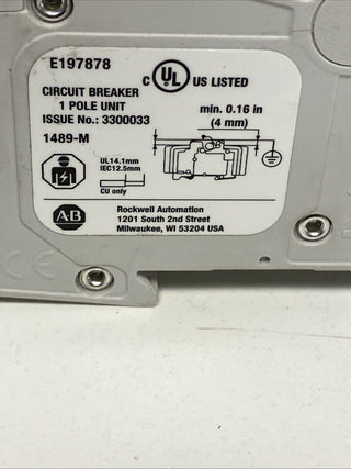 Allen-Bradley 1489-M E197878 einpoliger Leistungsschalter 16A3