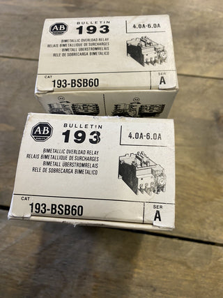 Allen Bradley 193-BSB60 Überlastrelais Motorschutz 4,0-6,0A – Neu ohne OVP1
