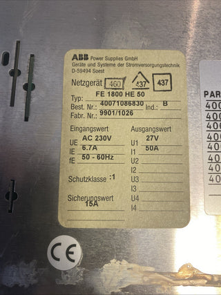 ABB CEPAC FE1800 HE 48V 30A Gleichrichter Netzteil Rectifier Top Zustand