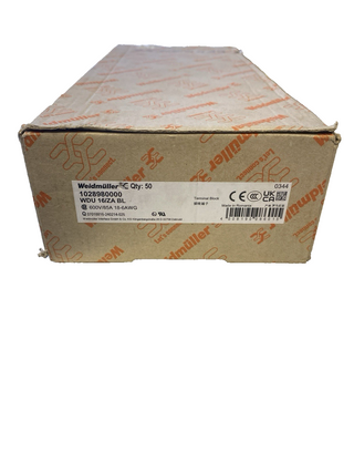 50x Weidmüller Durchgangs-Reihenklemme WDU 16/ZA BL (1028980000) – NEU & OVP