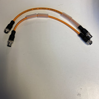 2x M12, Buchse, gerade, 5-polig, M12, Stecker, gerade, 5-polig, Sensor-/7